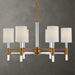 Welkin Six Light Chandelier Warm Brass-Mid. Chandeliers-Uttermost-Lighting Design Store