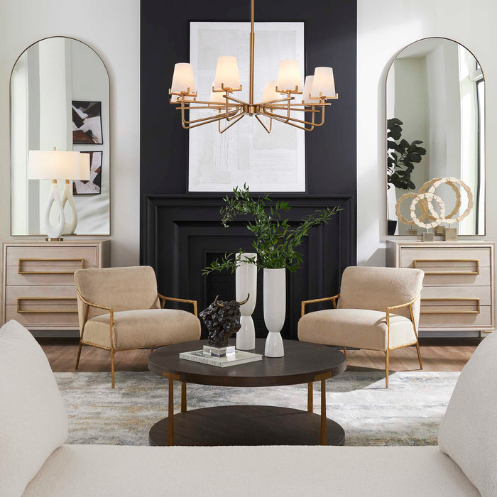 Lassen Eight Light Chandelier-Uttermost-Lighting Design Store