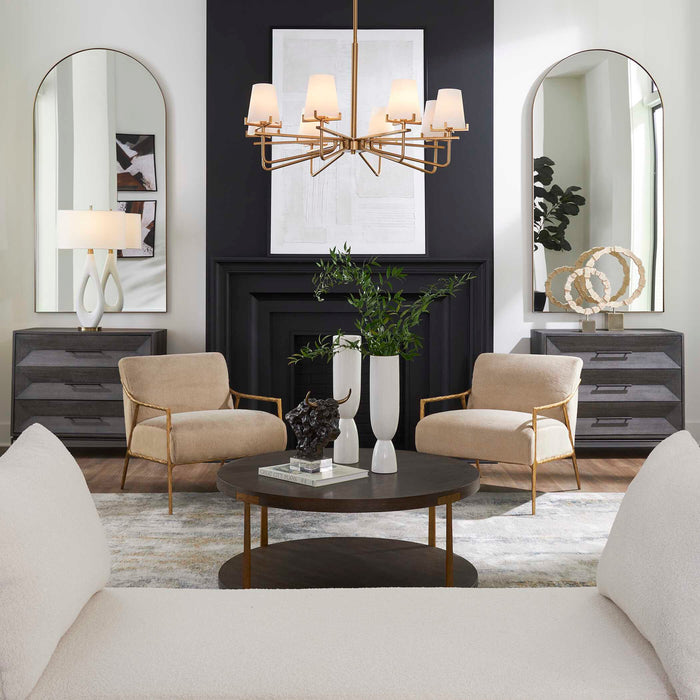 Lassen Eight Light Chandelier-Uttermost-Lighting Design Store
