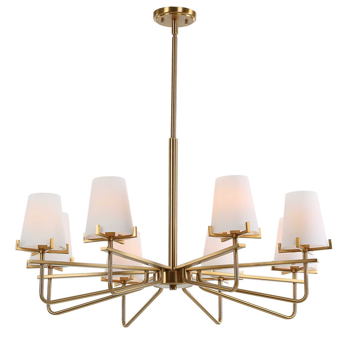 Lassen Eight Light Chandelier-Uttermost-Lighting Design Store