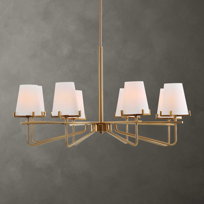 Lassen Eight Light Chandelier-Uttermost-Lighting Design Store