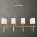 Awyr Eight Light Linear Chandelier Warm Brass-Linear/Island-Uttermost-Lighting Design Store