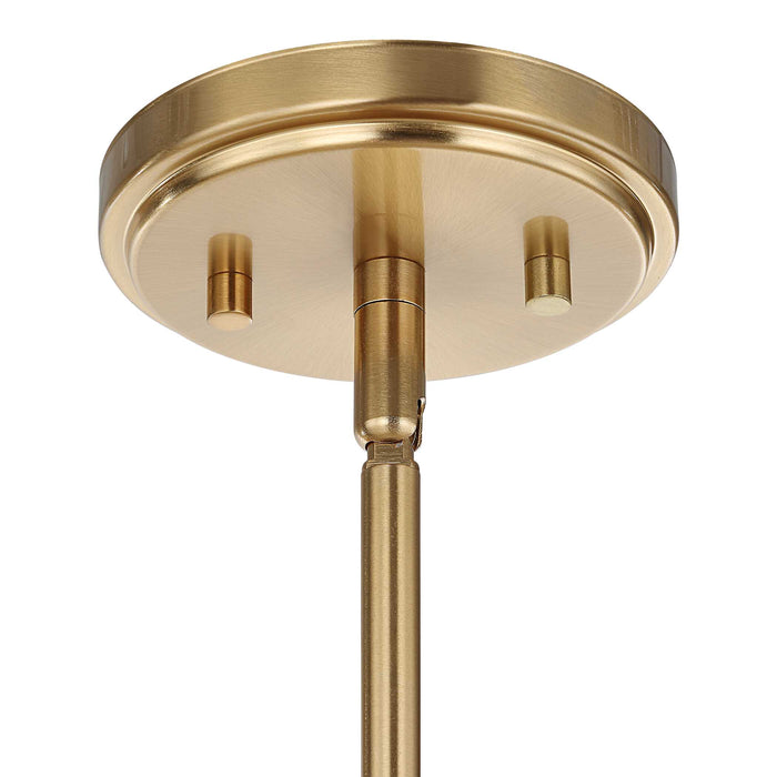 Arches One Light Pendant Warm Brass And Antique White-Pendants-Uttermost-Lighting Design Store