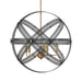 Spherical Five Light Pendant Bronze And Antique Brass-Mid. Chandeliers-Uttermost-Lighting Design Store