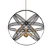 Spherical Five Light Pendant Bronze And Antique Brass-Mid. Chandeliers-Uttermost-Lighting Design Store