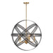 Spherical Five Light Pendant Bronze And Antique Brass-Mid. Chandeliers-Uttermost-Lighting Design Store