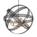 Spherical Five Light Pendant Bronze And Antique Brass-Mid. Chandeliers-Uttermost-Lighting Design Store