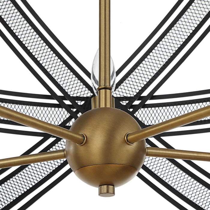 Spherical Five Light Pendant Bronze And Antique Brass-Mid. Chandeliers-Uttermost-Lighting Design Store