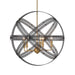 Spherical Five Light Pendant Bronze And Antique Brass-Mid. Chandeliers-Uttermost-Lighting Design Store