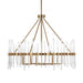 Crystal Eight Light Chandelier Warm Brass-Large Chandeliers-Uttermost-Lighting Design Store