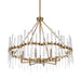 Crystal Eight Light Chandelier Warm Brass-Large Chandeliers-Uttermost-Lighting Design Store