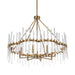 Crystal Eight Light Chandelier Warm Brass-Large Chandeliers-Uttermost-Lighting Design Store