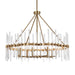 Crystal Eight Light Chandelier Warm Brass-Large Chandeliers-Uttermost-Lighting Design Store