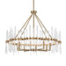 Crystal Eight Light Chandelier Warm Brass-Large Chandeliers-Uttermost-Lighting Design Store
