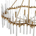 Crystal Eight Light Chandelier Warm Brass-Large Chandeliers-Uttermost-Lighting Design Store