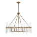 Crystal Eight Light Chandelier Warm Brass-Large Chandeliers-Uttermost-Lighting Design Store