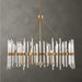Crystal Eight Light Chandelier Warm Brass-Large Chandeliers-Uttermost-Lighting Design Store