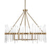Crystal Eight Light Chandelier Warm Brass-Large Chandeliers-Uttermost-Lighting Design Store