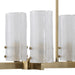 Mistie Eight Light Linear Chandelier Antique Brass-Linear/Island-Uttermost-Lighting Design Store