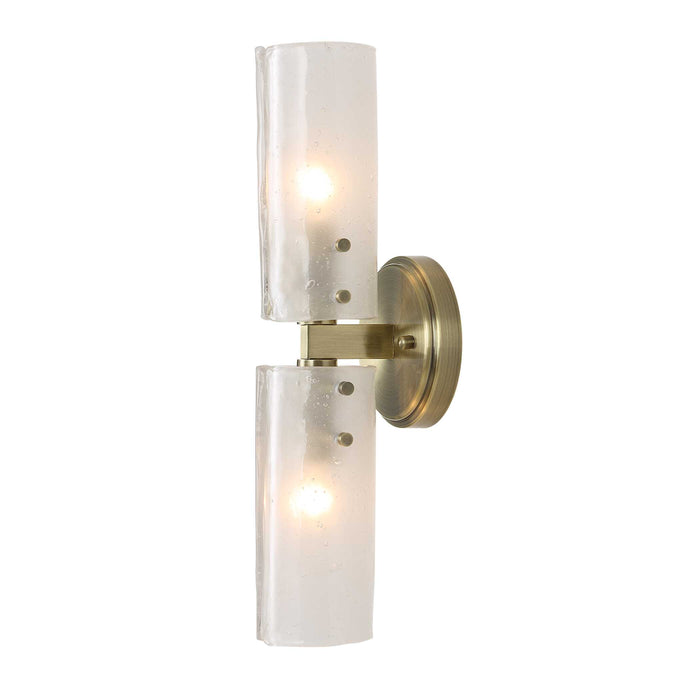 Mistie Two Light Wall Sconce Antique Brass-Sconces-Uttermost-Lighting Design Store