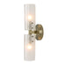 Mistie Two Light Wall Sconce Antique Brass-Sconces-Uttermost-Lighting Design Store