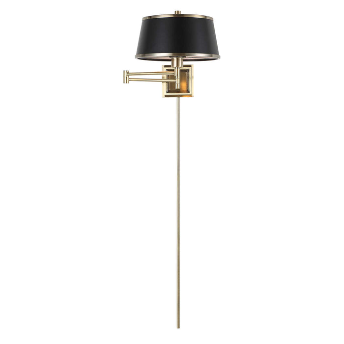 Newmarket One Light Wall Sconce Antique Brass-Lamps-Uttermost-Lighting Design Store