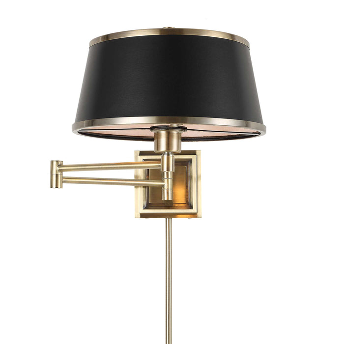 Newmarket One Light Wall Sconce Antique Brass-Lamps-Uttermost-Lighting Design Store