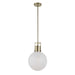 Huch One Light Pendant Antique Brass-Mini Pendants-Uttermost-Lighting Design Store