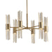 Cret LED Chandelier Oxidized Brass-Mid. Chandeliers-Uttermost-Lighting Design Store