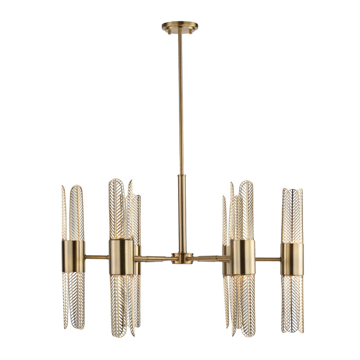 Cret LED Chandelier Oxidized Brass-Mid. Chandeliers-Uttermost-Lighting Design Store