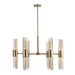 Cret LED Chandelier Oxidized Brass-Mid. Chandeliers-Uttermost-Lighting Design Store