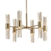 Cret LED Chandelier Oxidized Brass-Mid. Chandeliers-Uttermost-Lighting Design Store