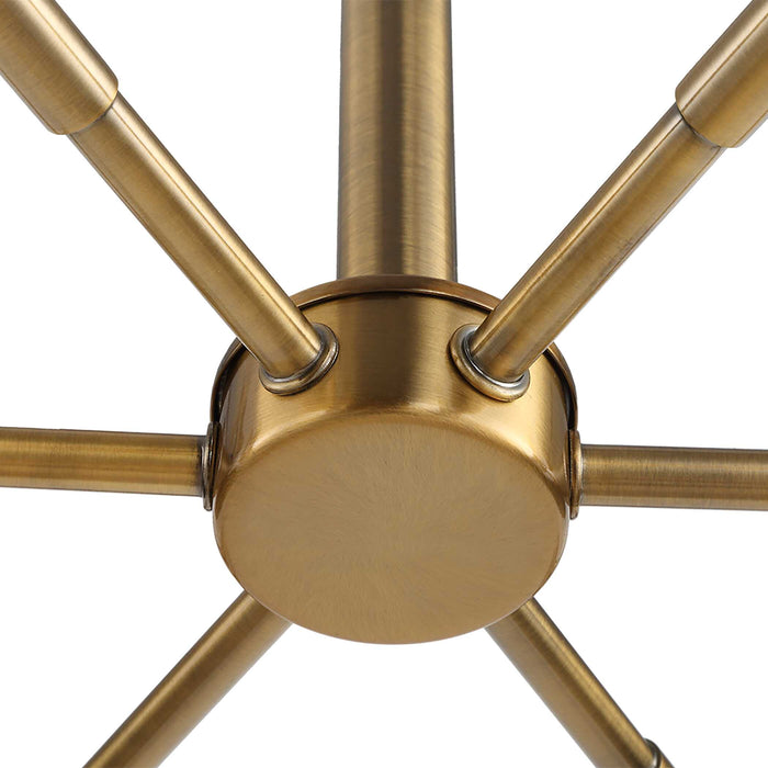 Cret LED Chandelier Oxidized Brass-Mid. Chandeliers-Uttermost-Lighting Design Store