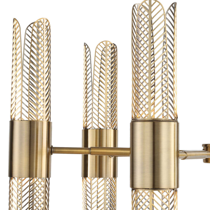 Cret LED Chandelier Oxidized Brass-Mid. Chandeliers-Uttermost-Lighting Design Store