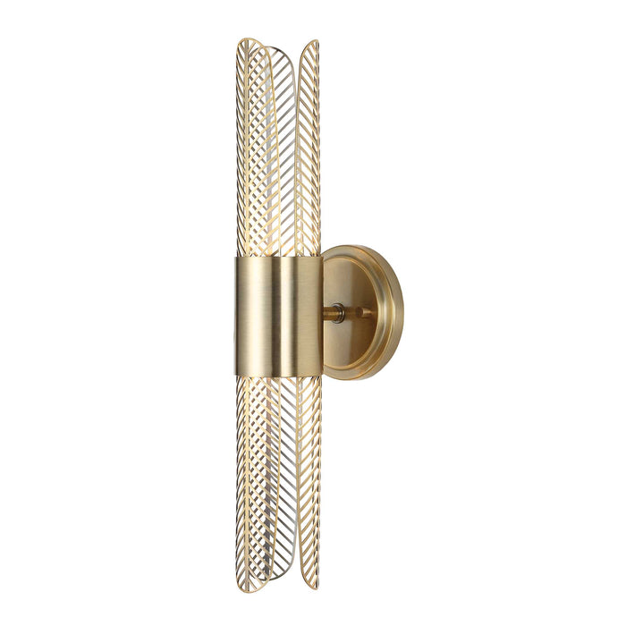 Cret LED Wall Sconce Oxidized Brass-Sconces-Uttermost-Lighting Design Store