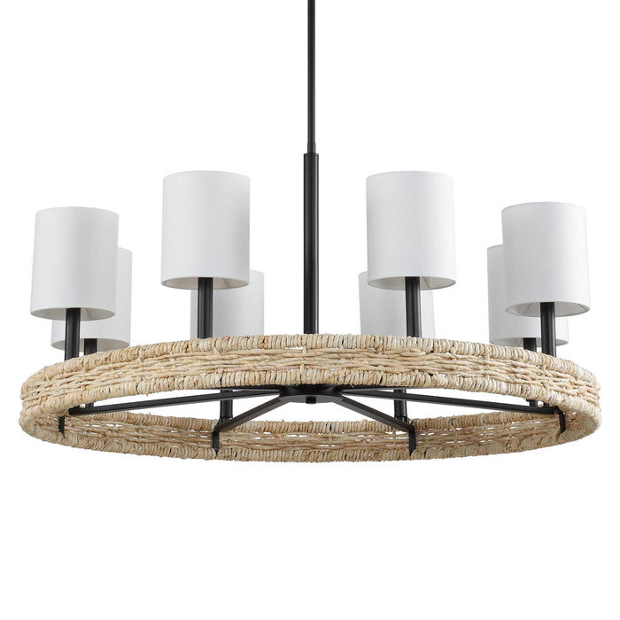 Faiyam Eight Light Chandelier Dark Bronze-Mid. Chandeliers-Uttermost-Lighting Design Store