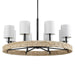 Faiyam Eight Light Chandelier Dark Bronze-Mid. Chandeliers-Uttermost-Lighting Design Store
