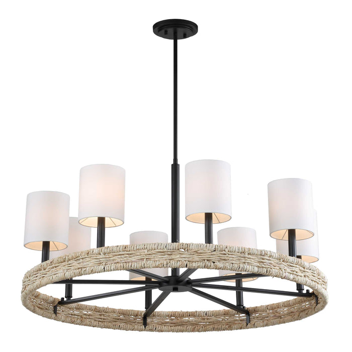 Faiyam Eight Light Chandelier Dark Bronze-Mid. Chandeliers-Uttermost-Lighting Design Store