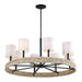 Faiyam Eight Light Chandelier Dark Bronze-Mid. Chandeliers-Uttermost-Lighting Design Store