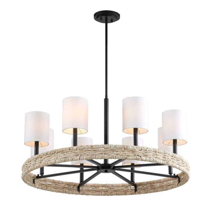 Faiyam Eight Light Chandelier Dark Bronze-Mid. Chandeliers-Uttermost-Lighting Design Store