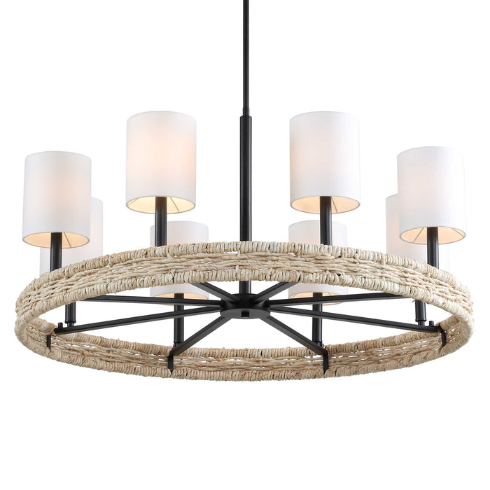 Faiyam Eight Light Chandelier Dark Bronze-Mid. Chandeliers-Uttermost-Lighting Design Store
