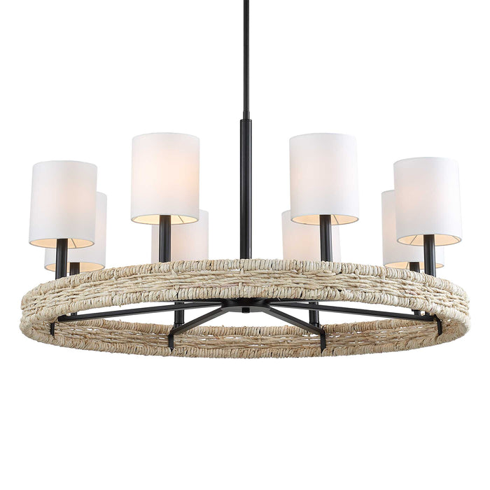 Faiyam Eight Light Chandelier Dark Bronze-Mid. Chandeliers-Uttermost-Lighting Design Store