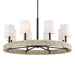 Faiyam Eight Light Chandelier Dark Bronze-Mid. Chandeliers-Uttermost-Lighting Design Store