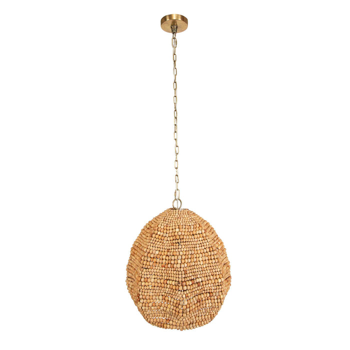 Kauri One Light Pendant Antique Brass-Pendants-Uttermost-Lighting Design Store