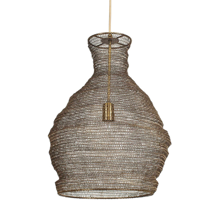 Murmur One Light Pendant Antique Brass-Pendants-Uttermost-Lighting Design Store