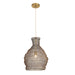 Murmur One Light Pendant Antique Brass-Pendants-Uttermost-Lighting Design Store