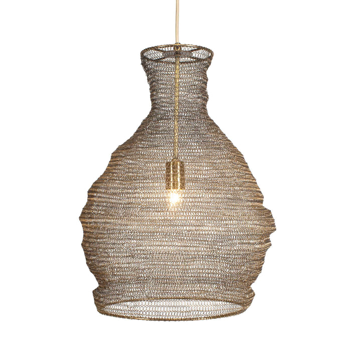 Murmur One Light Pendant Antique Brass-Pendants-Uttermost-Lighting Design Store