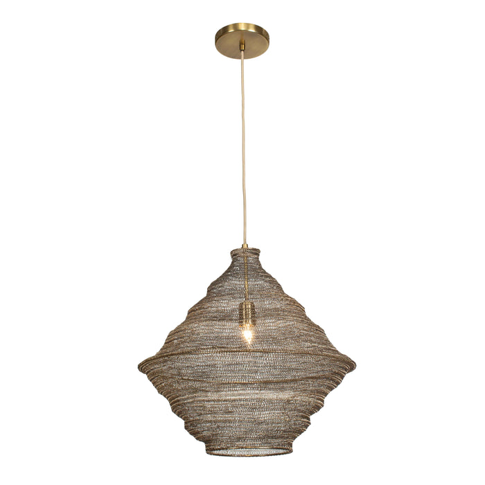 Sigh One Light Pendant Antique Brass-Pendants-Uttermost-Lighting Design Store