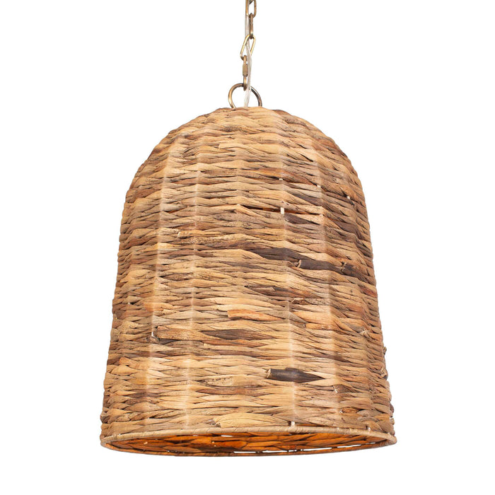 Rotorua One Light Pendant Antique Brass-Pendants-Uttermost-Lighting Design Store
