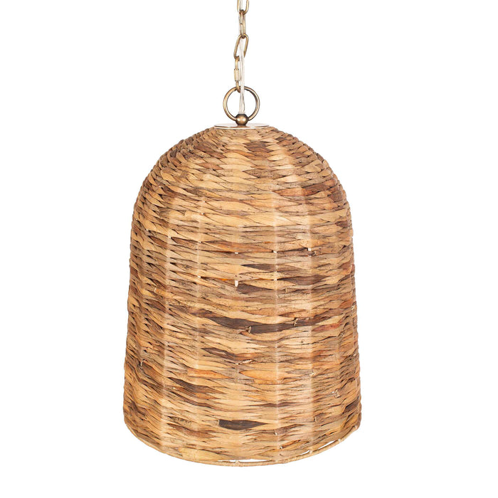 Rotorua One Light Pendant Antique Brass-Pendants-Uttermost-Lighting Design Store